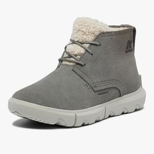 Sorel Explorer Next Drift Waterproof Suede Chukka Boot Quarry Dove Grey 5.5 6